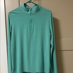 Carhartt Green and Orange Quarter-Zip Top